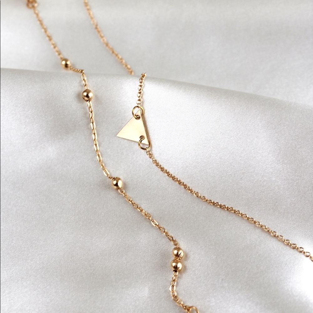 SALE 👀 2 Piece Gold Chain Bracelet - Picture 1 of 7